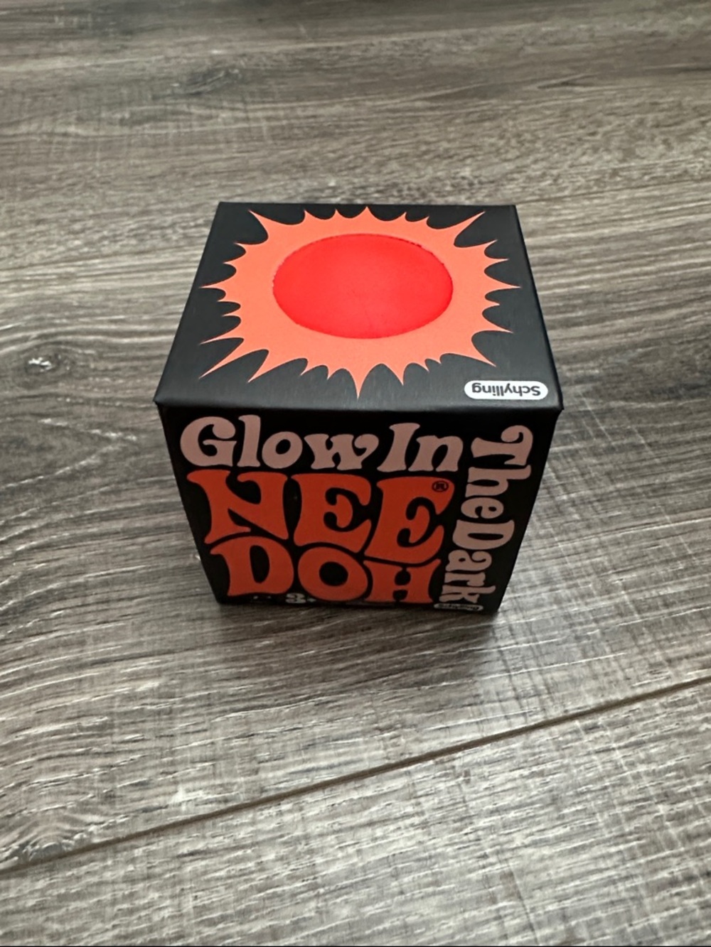 NeeDoh Glow In The Dark Stress Ball - Black & Orange